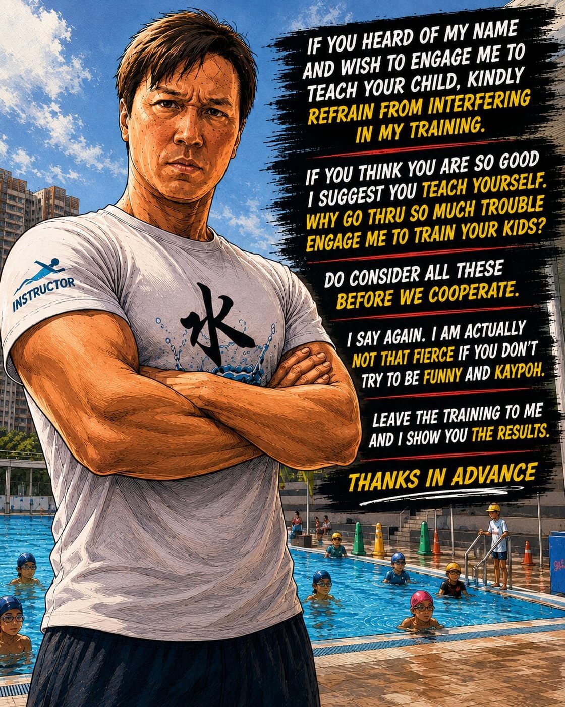 Teacher Leck poster: kindly refrain from interfering in my training. Leave the training to me and I will show you the results.